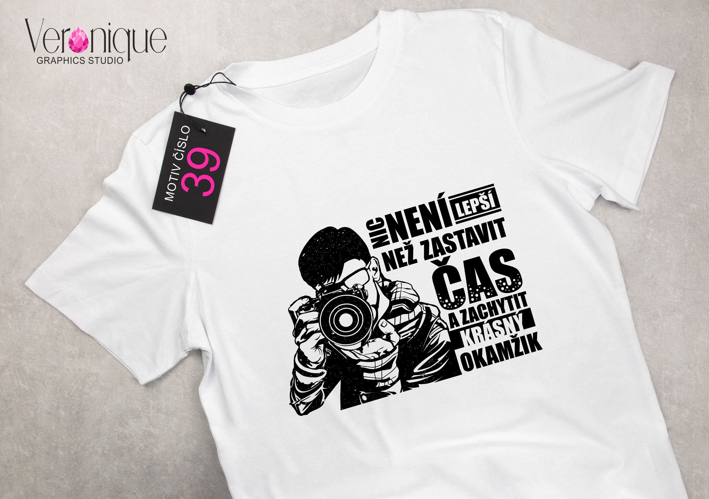Tričko s potiskem Fotograf - čas